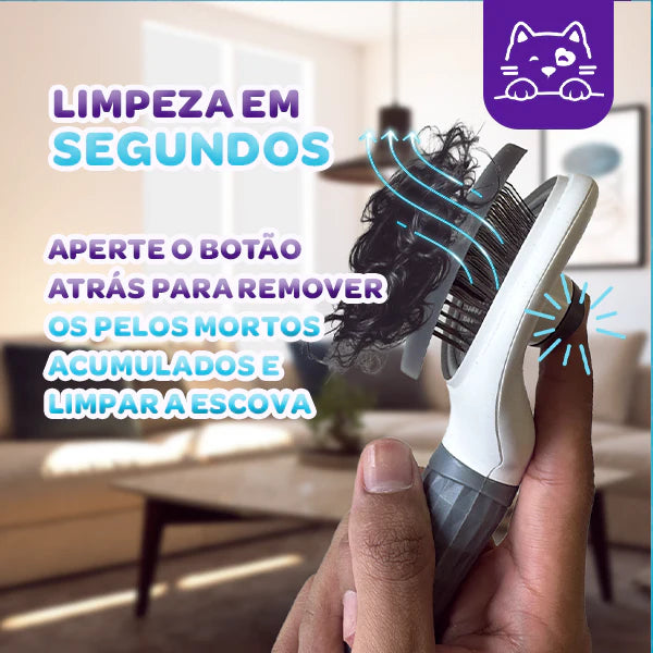 Escova Mágica Autolimpante Para Gatos